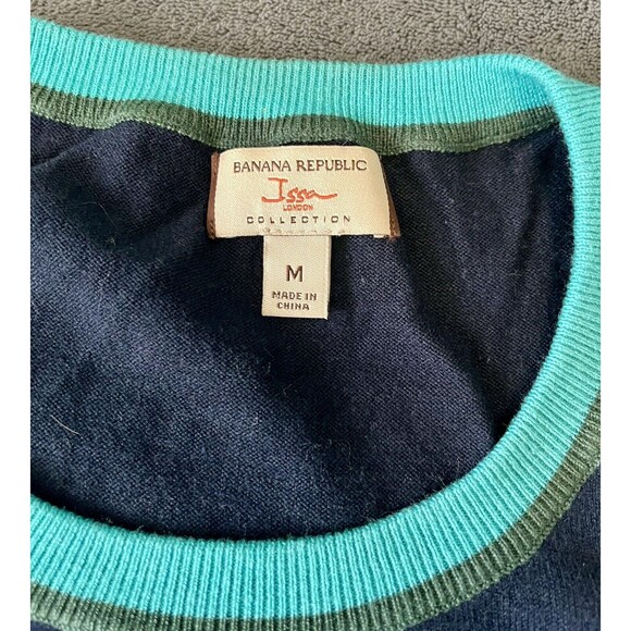 Banana Republic Issa London Short Sleeve Womens Sweater Blue Size M Lightly Worn - Picture 3 of 6